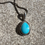 No. 8 Turquoise + Sterling Silver Pendant