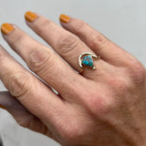 Royston Turquoise + 14K Gold Ring • Size 6.5