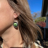 Sonoran Gold Turquoise + Sterling Silver Shadow Earrings