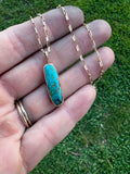 Royston Turquoise + 14k Gold Necklace