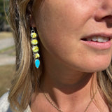 Palomino Turquoise + Blue Ridge Turquoise + Sterling Silver Earrings