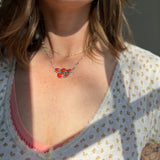 Coral + Sterling Silver Necklace