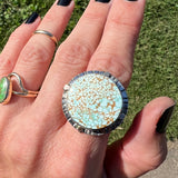 No. 8 Turquoise + Sterling Silver + 14k Gold MTO