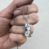White Buffalo + Sterling Silver Pendant