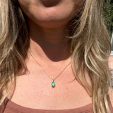 Emerald Valley Turquoise + 14k Gold Pendant