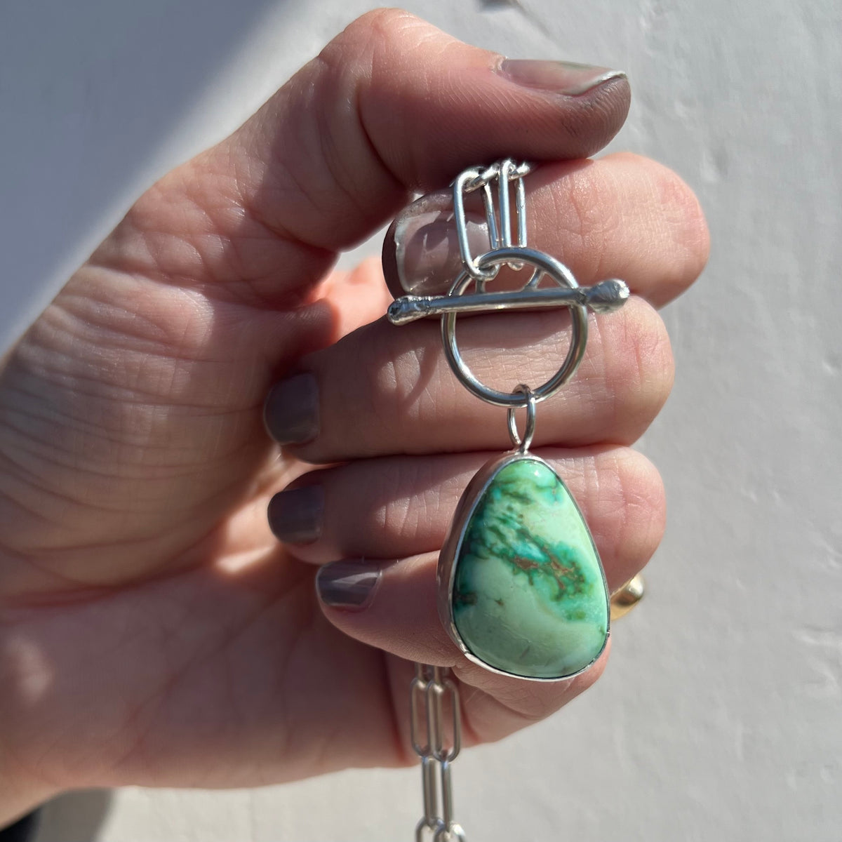Verde Valley Variscite + Sterling Silver Necklace – Swaying Grass