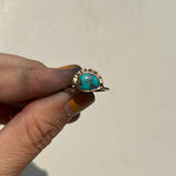 Royston Turquoise + 14K Gold Ring • Size 9
