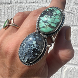 New Lander Variscite + Sterling Silver Ring • Size 10