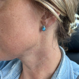 Golden Hills Turquoise + Sterling Silver Stud Earrings