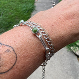 Sonoran Gold Turquoise + Sterling Silver Paperclip Bracelet