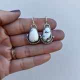 White Buffalo + Sterling Silver Earrings