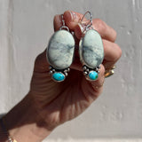 Ivory Creek Variscite + Royston Turquoise + Sterling Silver Earrings