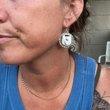 White Buffalo + Sterling Silver Earrings