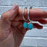 Sonoran Gem Turquoise + Sterling Silver Hoop Earrings