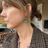 Sonoran Gold Turquoise + Kingman Turquoise + Sterling Silver Earrings