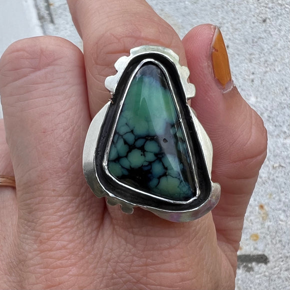 New Lander  ariscite + Sterling Silver Ring • Size 7.25