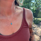 Sleeping Beauty Turquoise + 14k Gold Necklace