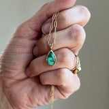 Sonoran Gold Turquoise + 14k Gold Necklace