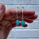 Sonoran Gem Turquoise + Sterling Silver Hoop Earrings