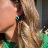 Turquoise + Moonstone + Sterling Silver Earrings