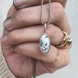 White Buffalo + Sterling Silver Pendant