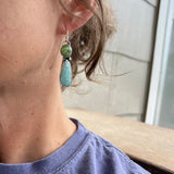 Sonoran Gold Turquoise + No. 8 Turquoise + Sterling Silver Earrings