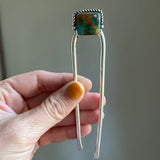 Royston Turquoise + Sterling Silver Hairpin