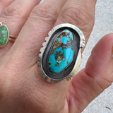 Royston Tuquoise + Sterling Silver Ring • Size 8