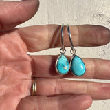 Blue Ridge Turquoise + Sterling Silver Hoop Earrings