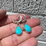 Sonoran Gem Turquoise + Sterling Silver Huggie Earrings