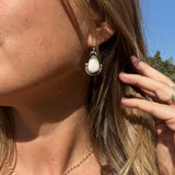 White Buffalo + Sterling Silver Earrings