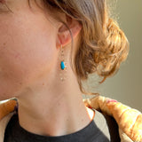 Ithaca Peak Turquoise + 14K Gold Hoops