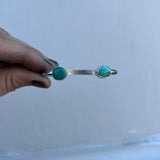 Royston Turquoise + Sterling Silver Reverse Stacker Cuff