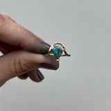 Royston Turquoise + 14K Gold Ring • Size 6.5