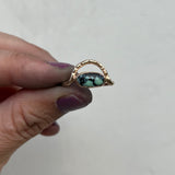 New Lander Variscite + 14K Gold Ring • Size 8