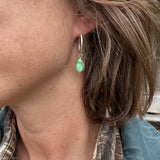 Sonoran Gold Turquoise + Sterling Silver Hoop Earrings