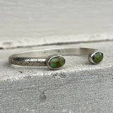 Sonoran Gold Turquoise + Sterling Silver Reverse Stacker Cuff