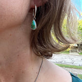 Sonoran Gold Turquoise + Sterling Silver Hoop Earrings