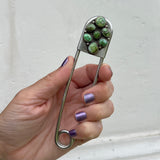 Sonoran Gold Turquoise + Sterling Silver + Stainless Steel Safety Pin