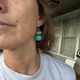 Sonoran Gold Turquoise + Royston Turquoise + Sterling Silver Earrings