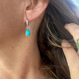 Sonoran Gem Turquoise + Sterling Silver Huggie Earrings