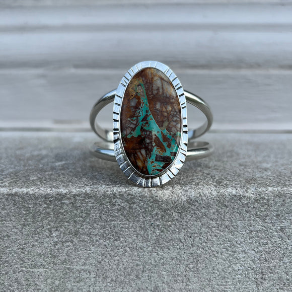 Royston Ribbon Turquoise + Sterling Silver Cuff