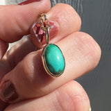 Emerald Valley Turquoise + 14k Gold Pendant