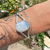 Moonstone + Sterling Silver Cuff