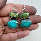 Sonoran Gold Turquoise + Royston Turquoise + Sterling Silver Earrings
