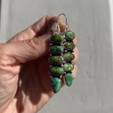 Sonoran Gold + Emerald Valley Turquoise + Sterling Silver Earrings