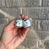 White Buffalo + Sterling Silver Earrings