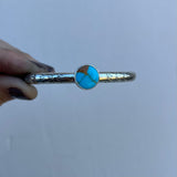 Hachita Turquoise + Sterling Silver Stacker Cuff
