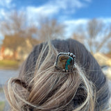 Royston Ribbon Turquoise + Sterling Silver Hairpin