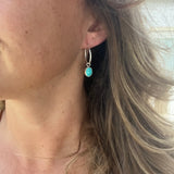 Sonoran Gem Turquoise + Sterling Silver Hoop Earrings